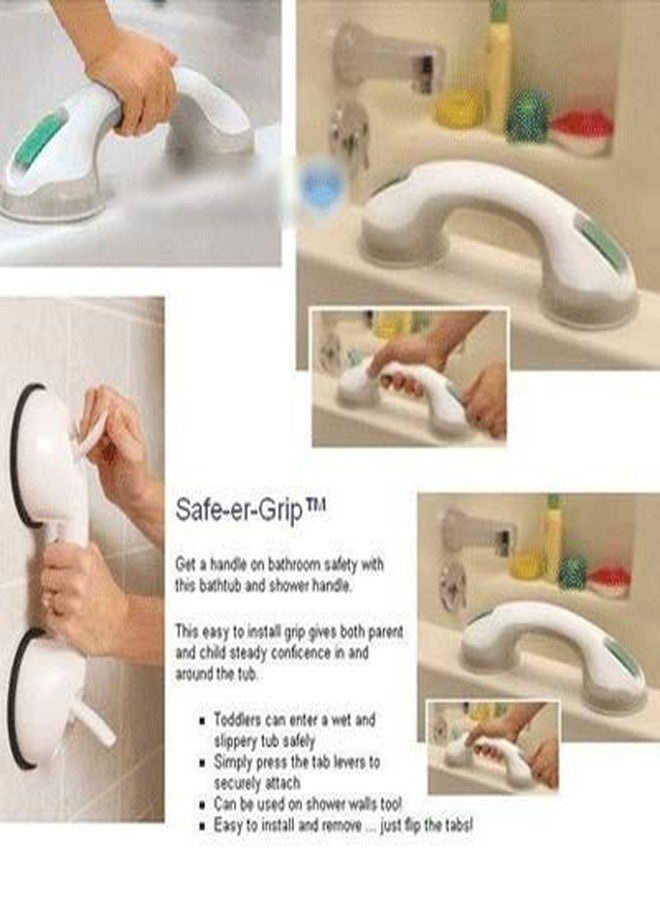 ONTRIP Durable ABS Safer Strong Sucker Helping Handle Hand Grip Handrail for Children Old People Keeping Balance Bedroom, Bathroom Accessories (28 x 9 x 7 cm, Multicolour) - Image 4